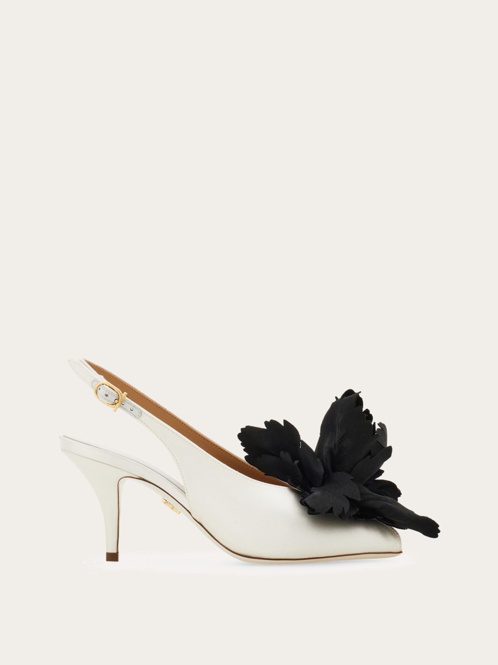 Ferragamo Flower embellished slingback - Image 1